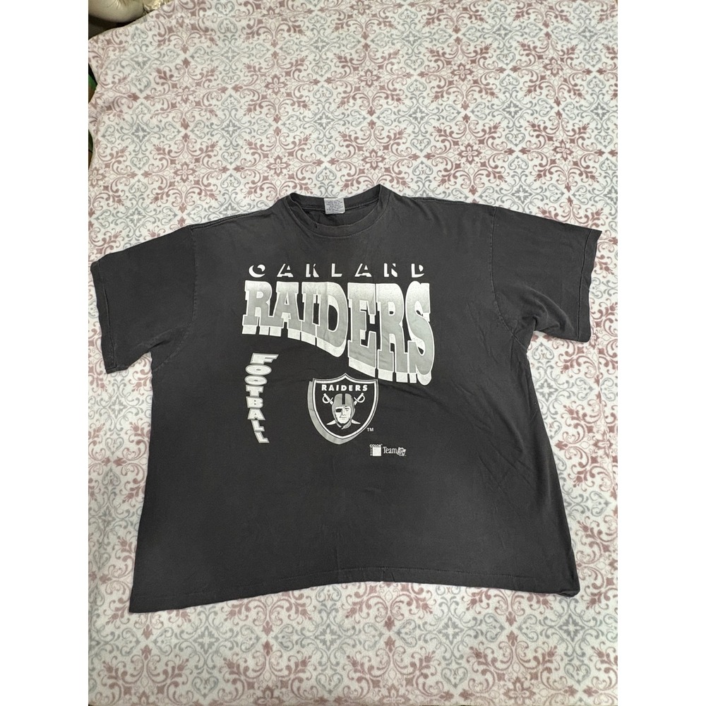 Vintage Oakland Raiders Shirt Mens 4X Black Color Works NFL Football USA Made
